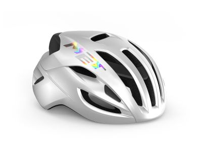 Kask MET Rivale MIPS, biały holograficzny/połysk