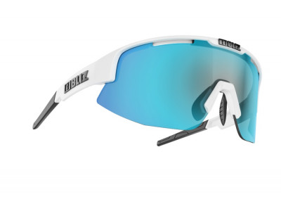 Bliz Matrix glasses, Shiny White Smoke / Blue Multi Cat.3