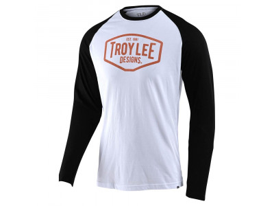 Troy Lee Designs Motor Oil pánské tričko dlouhý rukáv White/Black