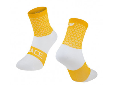 Force Trace cycling socks yellow / white