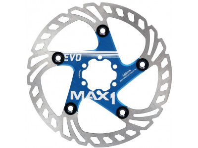 Disc frana MAX1 Evo, 180 mm, 6 gauri, albastru
