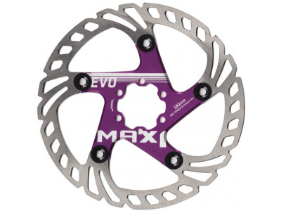 MAX1 Evo disc brake rotor, 180 mm, 6 bolt, purple