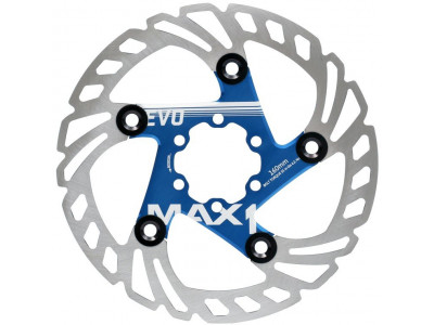 Disc frana MAX1 Evo, 160 mm, 6 gauri, albastru