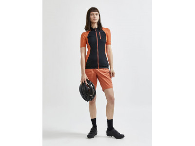 Damska koszulka rowerowa Craft ADV Offroad, czarno-pomarańczowa