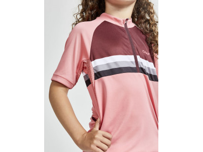 Koszulka rowerowa dziecięca CRAFT Bike Junior, różowa