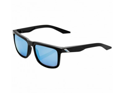 100% Blake Matte Black glasses Hiper Blue Multilayer Mirror Lens