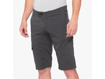 100% Ridecamp MTB men's Charcoal shorts