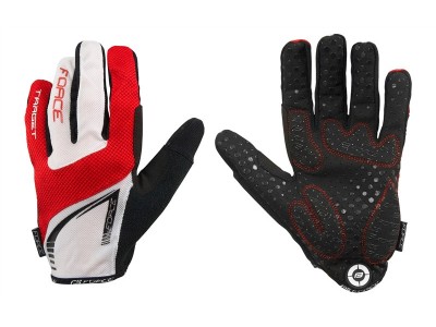 FORCE gloves MTB Target, summer black and white