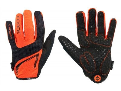 FORCE Mtb Target rukavice letné oranžové