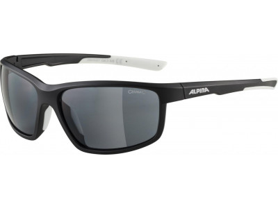 ALPINA Fahrradbrille DEFEY schwarz-weiß, Gläser: schwarz