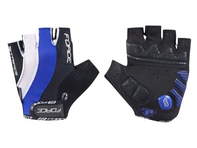 FORCE gloves STRIPES gel black-blue-white