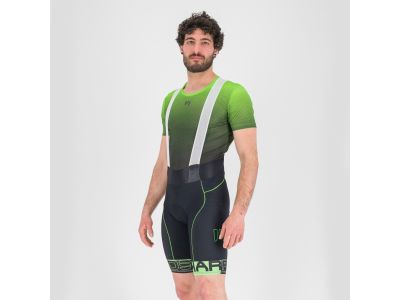 Karpos Verve Evo Shorts mit Trägern, schwarz/fluo grün