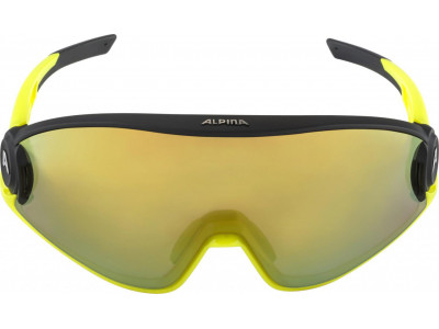 Okulary ALPINA 5W1NG Q+CM czarno-neonowo-żółty mat