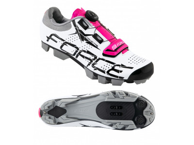 FORCE women&#39;s MTB CRYSTAL shoes, white-pink