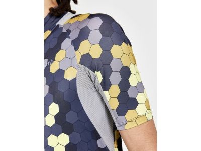 Koszulka rowerowa CRAFT ADV Endur Graphic, ciemnoszara/żółta