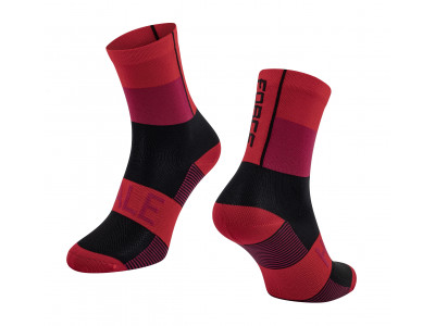 FORCE Hale ponožky, červená/čierna