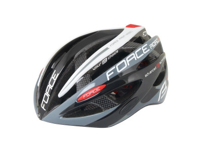 FORCE Road Pro Helm schwarz/grau/weiß
