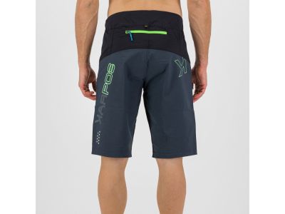 Karpos RAPID Baggy shorts, black/dark blue/green fluo