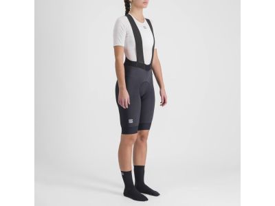 Pantaloni scurți damă Sportful Fiandre NoRain, cu bretele, negri
