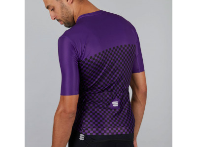 Sportful Checkmate cycling jersey purple