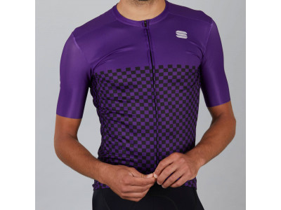 Sportful Checkmate cycling jersey purple