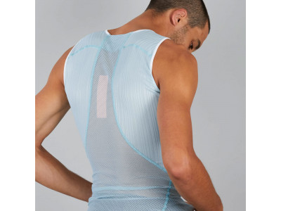 Sportful Pro termo triko bez rukávů světle modré/bílé
