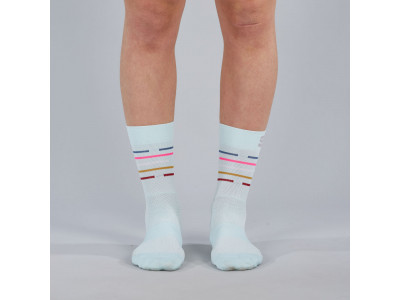 Sportful Vélodrome dámské ponožky světle modré/multikolor