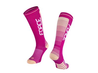 FORCE Compress knee socks, purple/peach