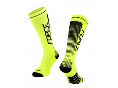 FORCE Compress knee socks, fluo/black