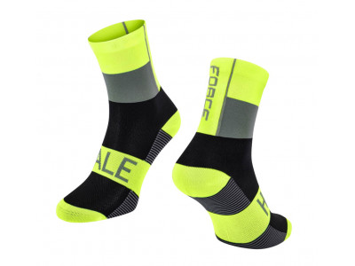 FORCE Hale ponožky fluo/čierna/sivá