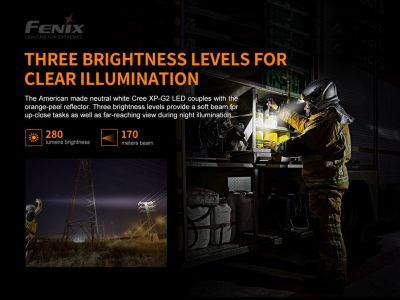 Fenix ​​​​WF30RE újratölthető ATEX lámpa, 280 lm