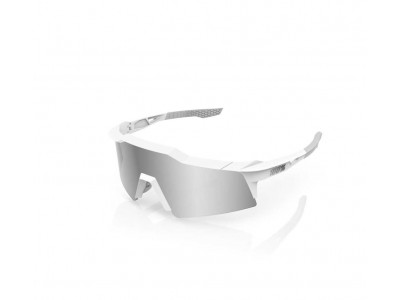 100% Speedcraft SL brýle, matte white/Hiper Silver Mirror Lens