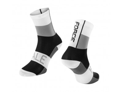 FORCE Hale Socken weiß / grau / schwarz