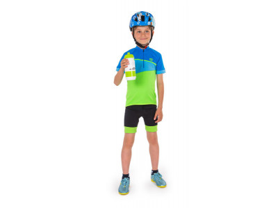 Koszulka rowerowa dziecięca Etape Peddy w kolorze zielono-niebieskim
