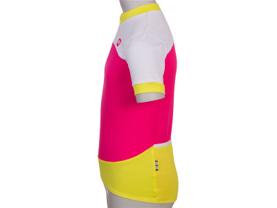 Etape Peddy children&#39;s jersey, pink/lime