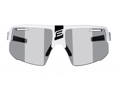 Okulary rowerowe FORCE Ignite biało-czarne, soczewki fotochromeowe