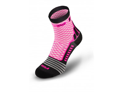 R2 Cyklistické Ponožky MISSION ATS14E, biela/ružová/čierna 
