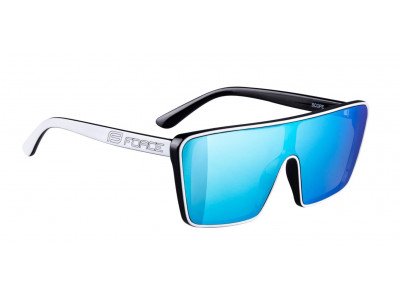 Force SCOPE okuliare čierna/biela, modré zrkadlové sklá
