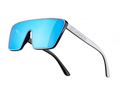 FORCE Scope-Brille, schwarz/weiß/blau verspiegelte Gläser