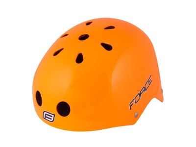 FORCE Bmx-Helm orange-glänzend
