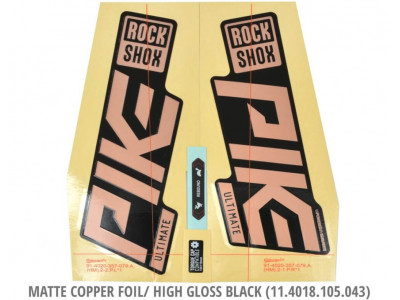 Rock Shox Decal pro Pike Ultimate 27,5&amp;quot;/29&amp;quot; 2021 matte copper foil/high gloss black