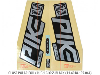 Rock Shox Decal for Pike Ultimate 27.5&amp;quot;/29&amp;quot; 2021 gloss polar foil/high gloss black