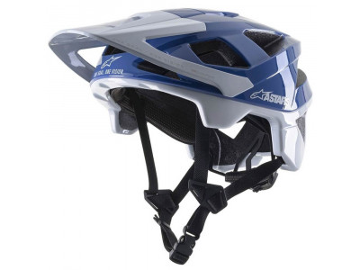 Alpinestars Vector Pro A1 Enduro Helmet Blue / Light Gray Glossy