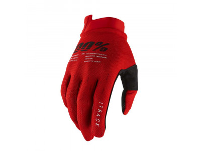 Długie rękawiczki 100% Itrack w kolorze czerwonym