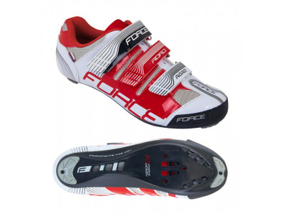 FORCE Road road cycling shoes white-red size 44