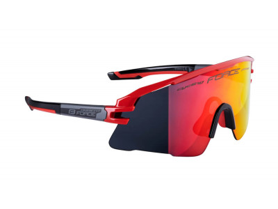 Force Ambient cyklistické okuliare červená/sivá, červená zrkadlové sklá