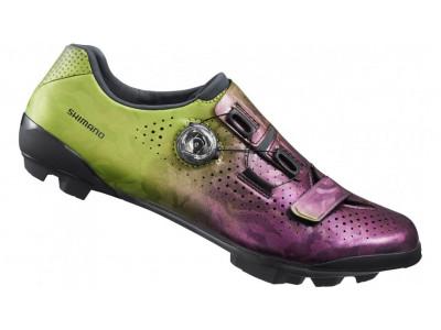 Shimano SH-RX800 cycling shoes, purple/green