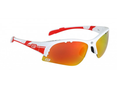 Okulary FORCE Ultra białe, soczewki czerwone + soczewki żółte