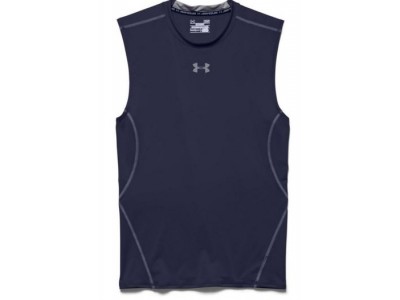 Tricou Under Armour Heatgear Compression - Function Shirt fără mâneci pentru bărbați albastru închis