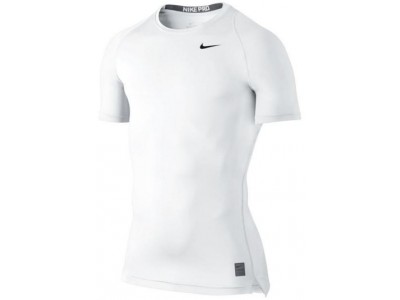 Nike Cool Compression funkcionális férfi póló rövid bilinccsel, fehér